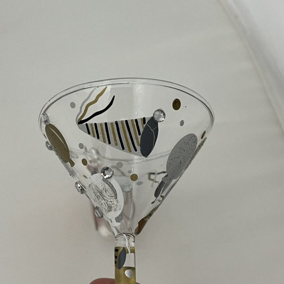 Lolita Mini-Tini Martini Glass Christmas Ornament Celebration Rhinestones W/ Box - Picture 3 of 12